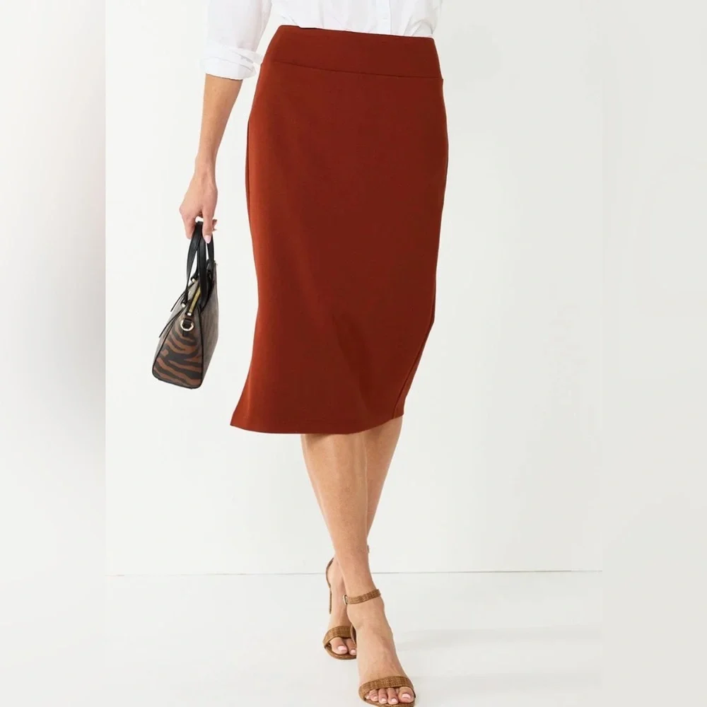 Nine West Pull-On Ponte Pencil Skirt - Picture 1 of 6
